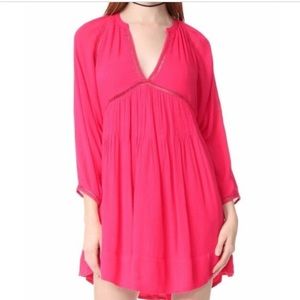 Free People Go Lightly mini dress sz XS in hot pink